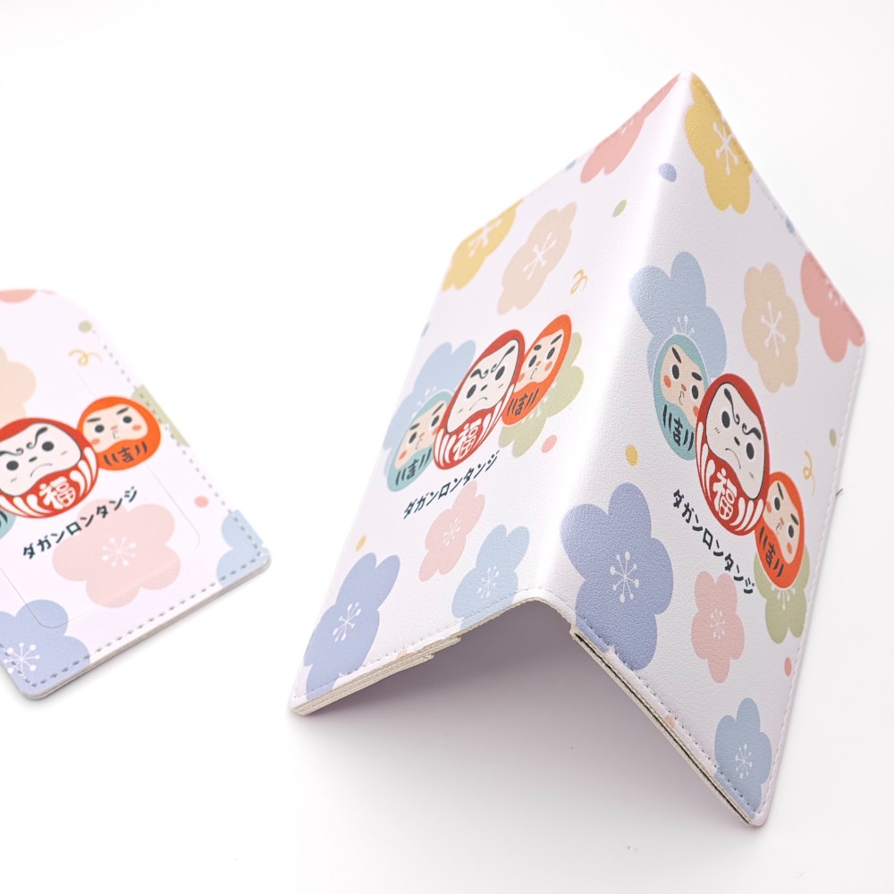 隆探吉可愛風格護照套+行李吊牌組 達摩不倒翁 福神-細節圖6