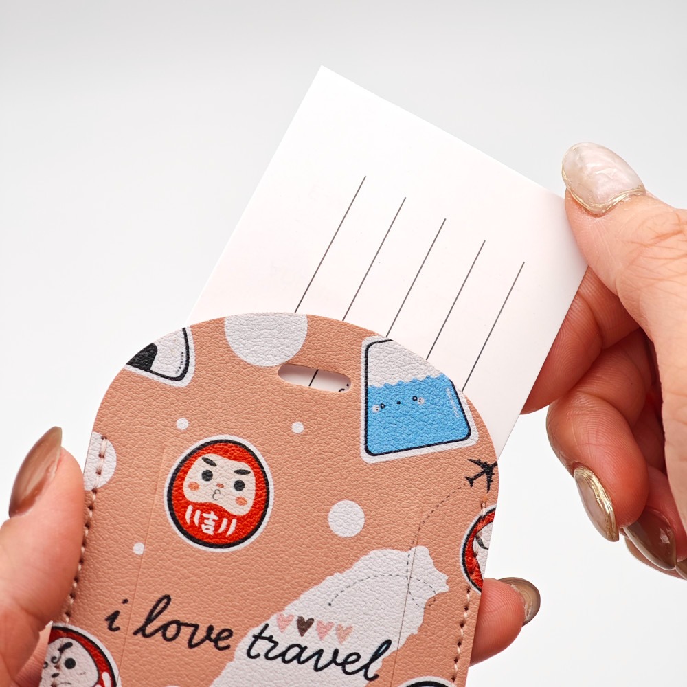 隆探吉可愛風格護照套+行李吊牌組 達摩不倒翁 福神-細節圖11