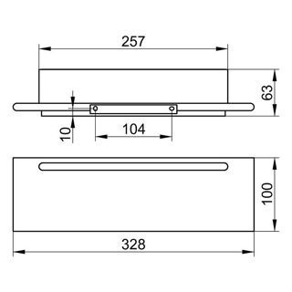 『簡單奢居』現貨KEUCO EDITION 400 浴室置物架 含玻璃清潔刮刀｜30公分寬｜德國製11559170000-細節圖6