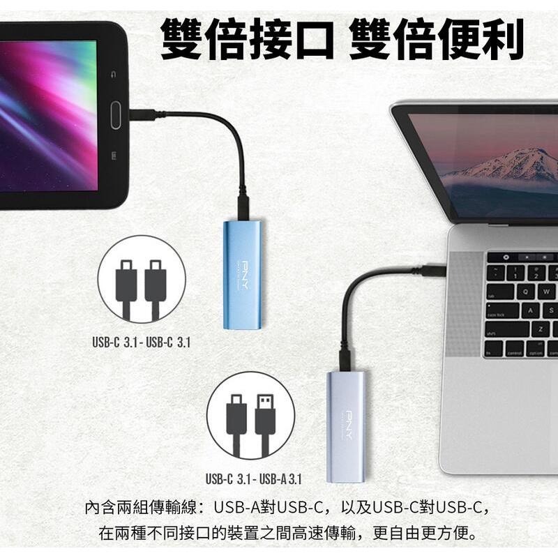 【含稅公司貨】PNY 必恩威 Elite-X M.2 PCIe SSD固態硬碟外接盒USB3.2 Gen2 (灰/藍-細節圖4