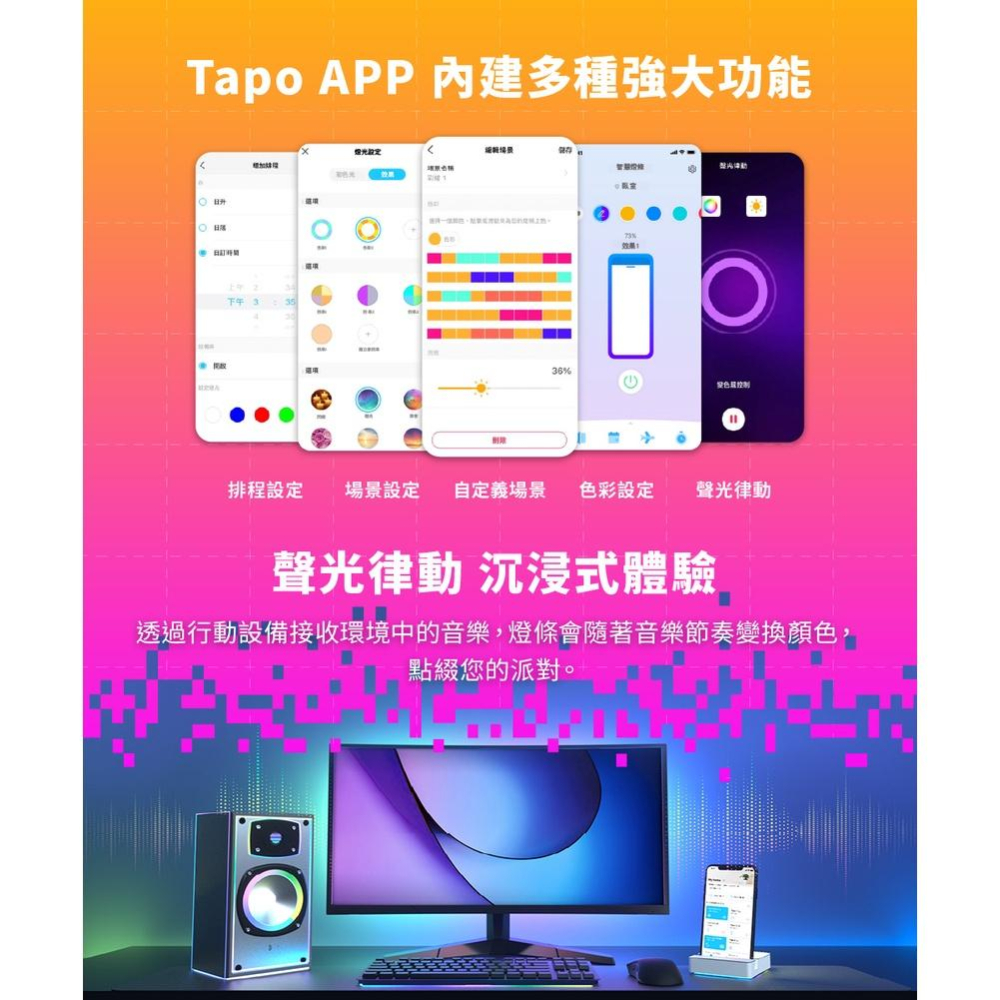 【現貨】TP-Link Tapo L930-5 Wi-Fi全彩LED智慧燈條 支援HomeKit Google語音控制-細節圖5