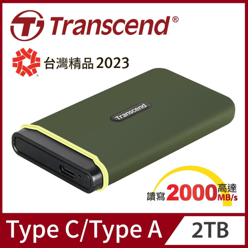 【含稅公司貨】Transcend創見 ESD380C 4TB 2TB 1TB Type-C 雙介面外接式SSD固態硬碟