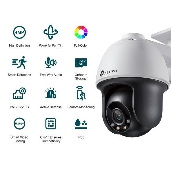 【新品】TP-LINK VIGI C540 4MP戶外型全彩旋轉式監視器 商用網路監控攝影機 IP CAM 含稅公司貨-細節圖2