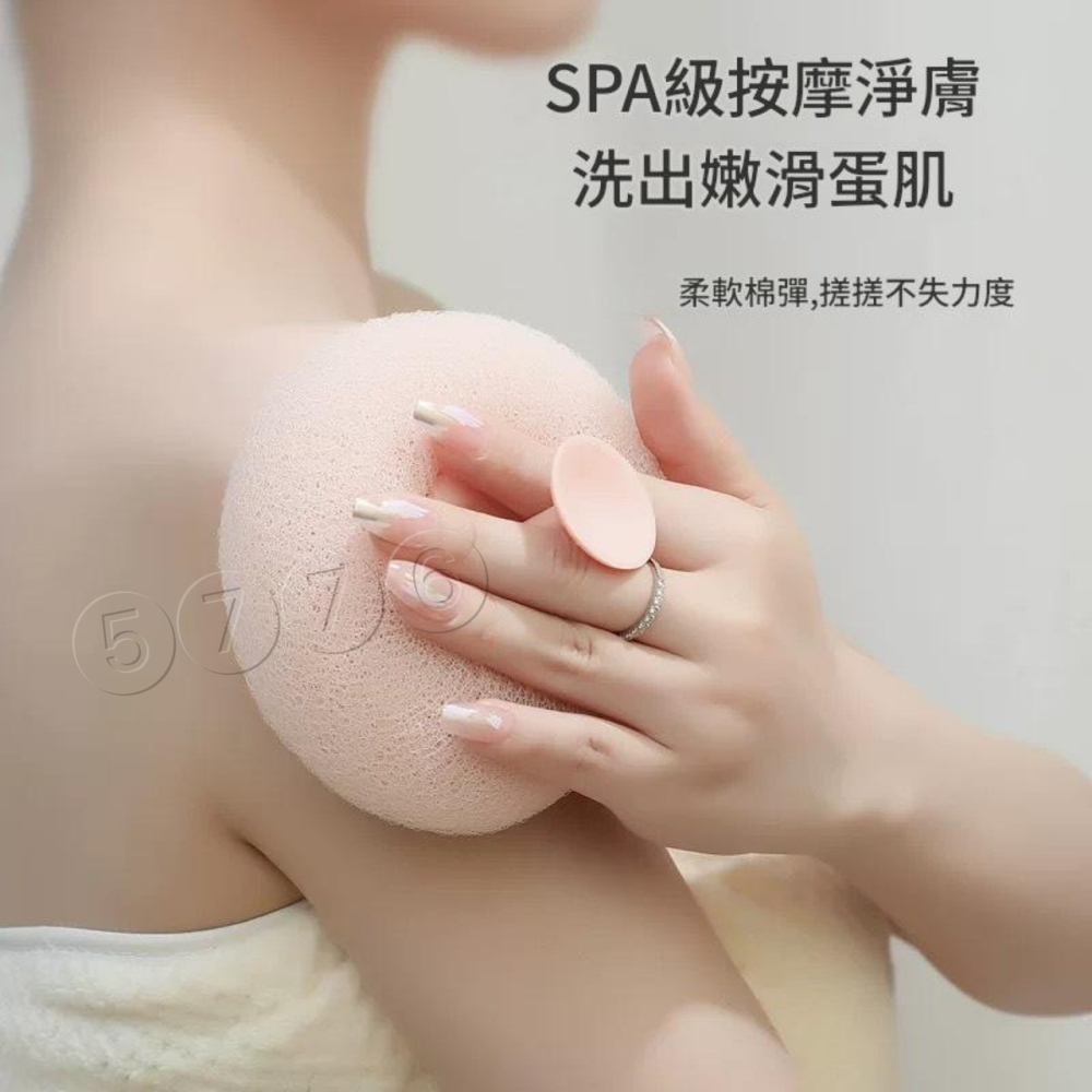 【五七】日式吸盤沐浴球3入組 太陽花沐浴球 SPA沐浴球 按摩沐浴球-細節圖2