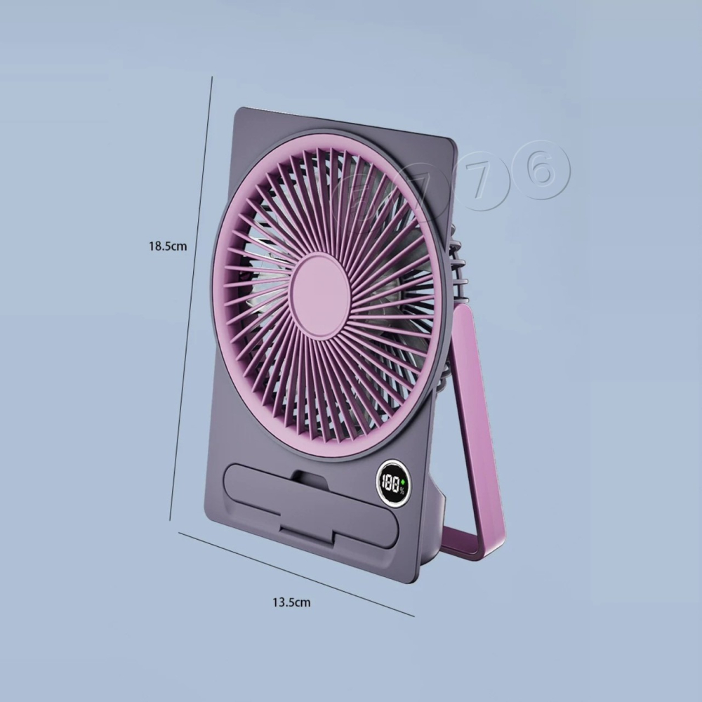 【五七】平板風扇 充電式迷你桌上型風扇 卡片風扇 薄型風扇-細節圖2