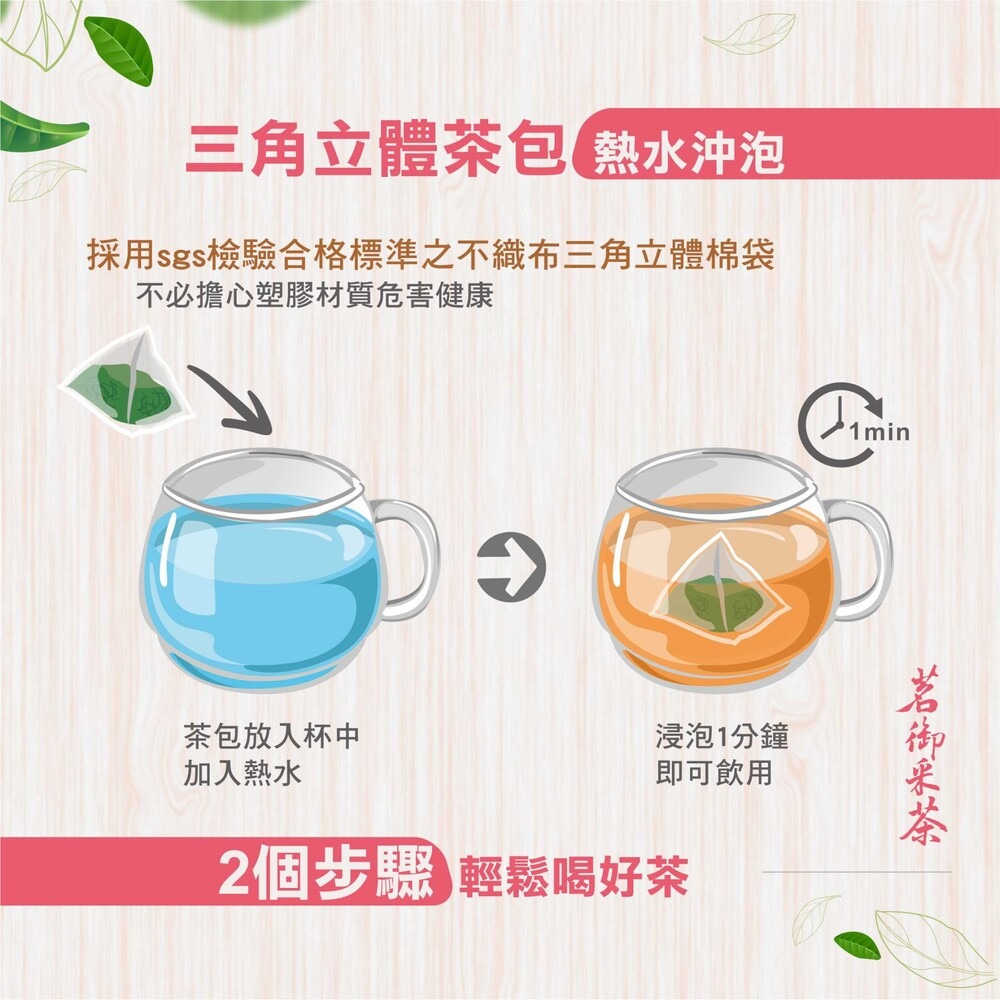 茗御采茶-清香茉莉花綠茶三角立體茶包10入-夾鍊袋裸裝設計-細節圖7