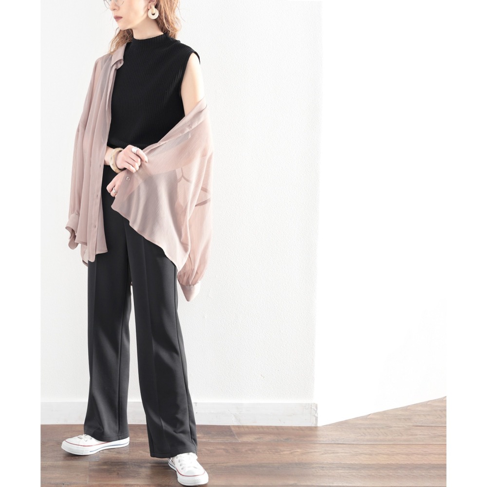 日本代購 - 現貨/預購 成熟無袖簡約高領針織衣-細節圖6