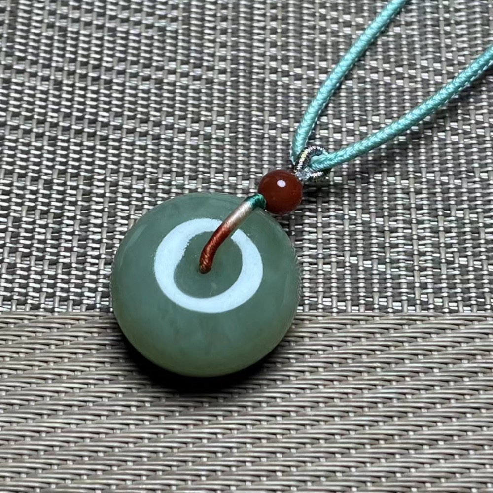 和田玉平安釦掛件-細節圖2