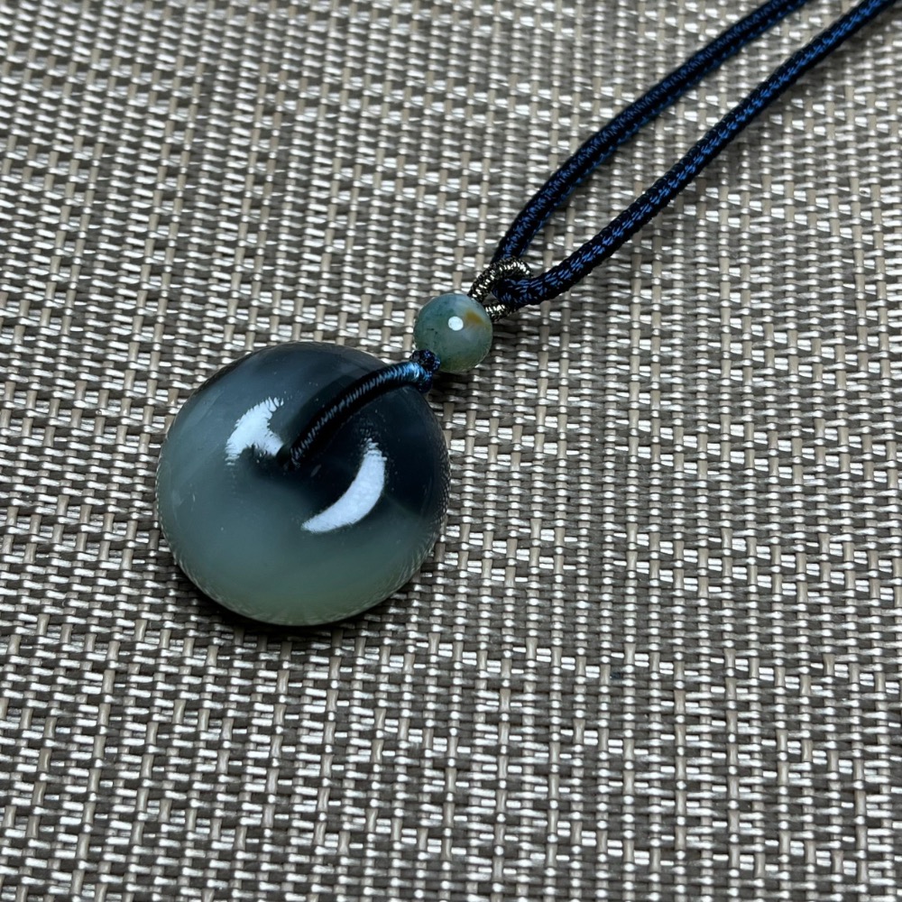 和田玉平安釦掛件-細節圖3