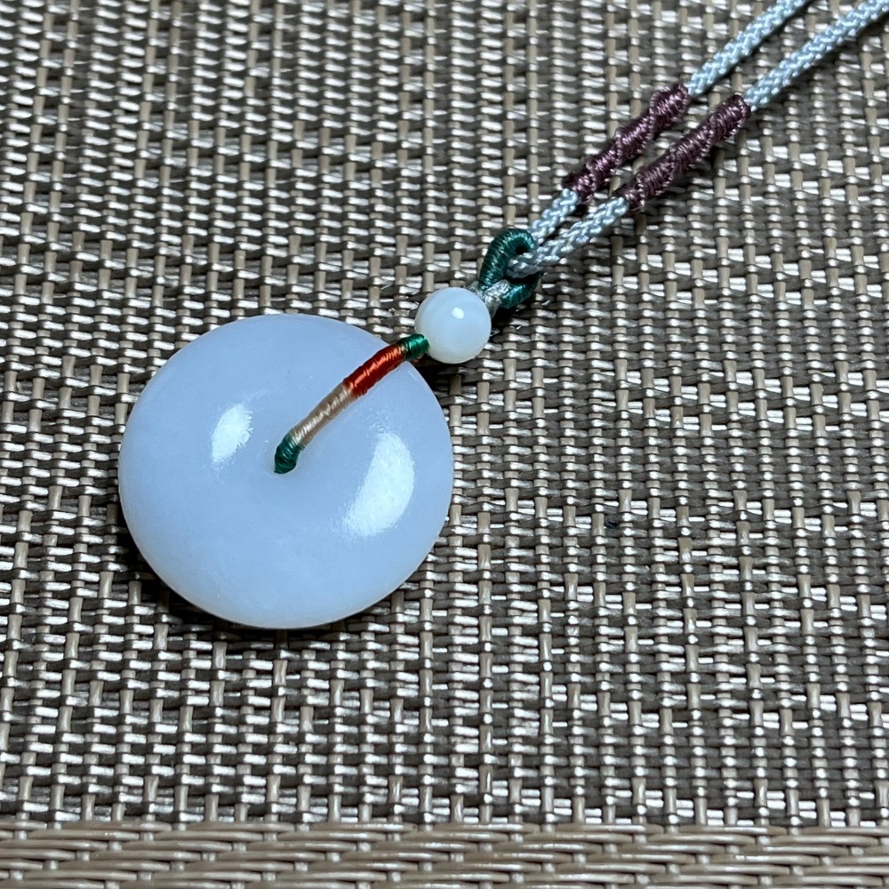 和田玉平安釦掛件-細節圖5