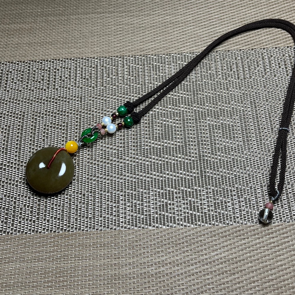 和田玉平安釦掛件-細節圖7