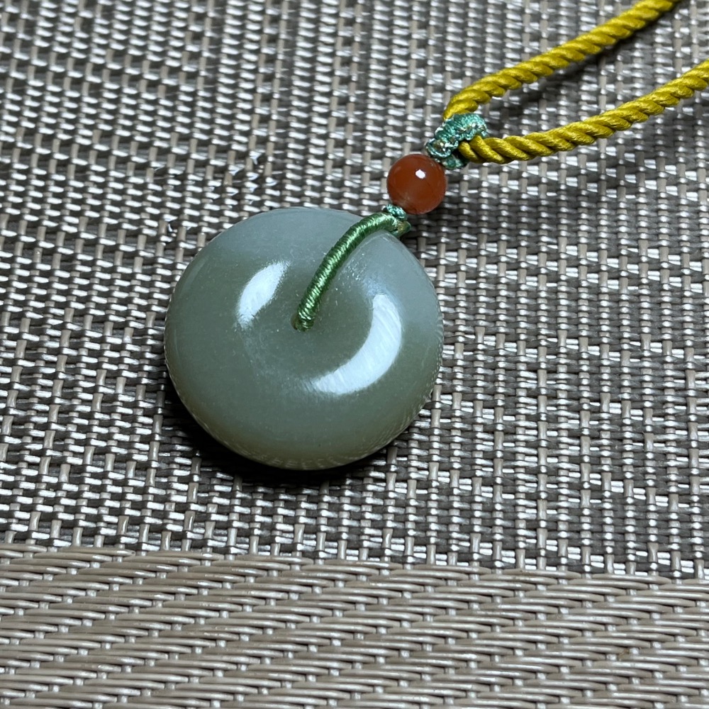 和田玉平安釦掛件-細節圖8