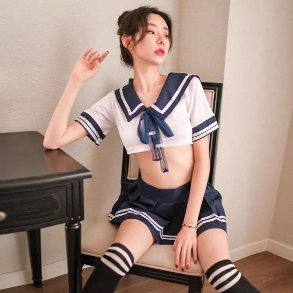 24h出貨小勃情趣 角色扮演學生服 清純性感 水手服 學生制服 情趣衣服  制服 情趣內衣 cosplay E16-細節圖4