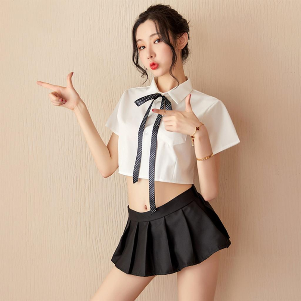 24h出貨小勃情趣 性感學生服 短裙絕對領域 角色扮演服 JK制服 水手服 cosplay 空姐 護士 E12-細節圖5