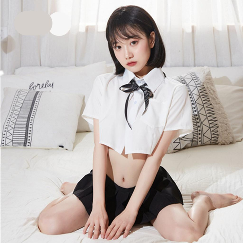 24h出貨小勃情趣 性感學生服 短裙絕對領域 角色扮演服 JK制服 水手服 cosplay 空姐 護士 E12-細節圖6