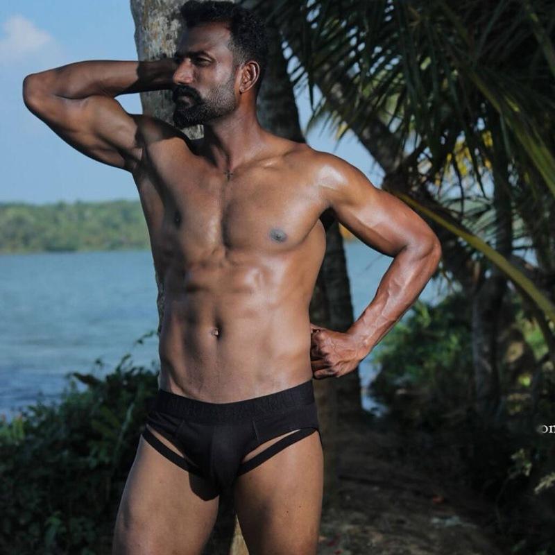 小勃情趣 設計感吊帶三角褲 遊行穿 大包顯大 囊袋內褲 彩虹同志 性感內褲男 後空內褲  男性丁字褲 C02-細節圖4