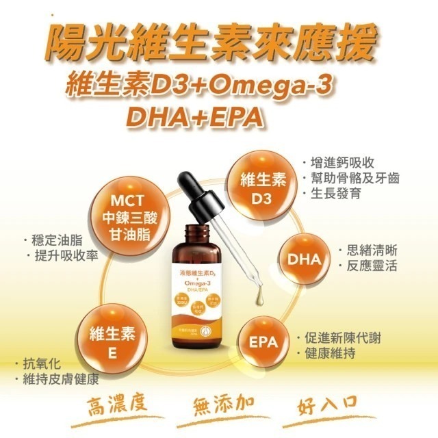 【寶齡富錦】D3+Omega3(DHA/EPA) 滴劑 (30ml/盒)-細節圖2
