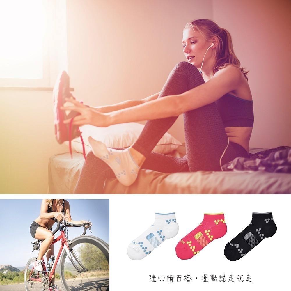 國民平價品牌LOOPAL 襪子 3入組 機能襪 二代踝襪 女款襪 足弓襪 運動襪 台灣製 精梳棉毛巾底 21-24cm-細節圖7