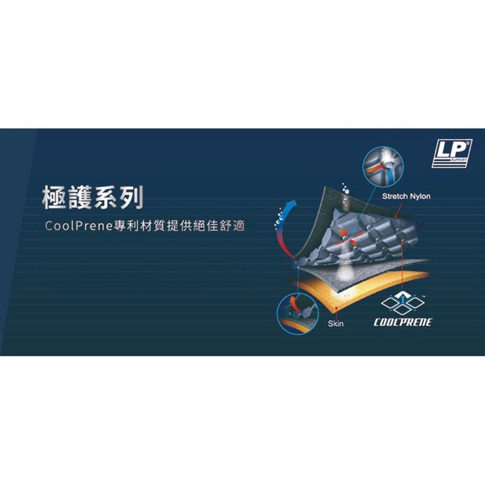 LP SUPPORT 高效開孔釋壓型膝護套 開口護膝 COOLPERNE 高透氣 單入裝 758CA 【樂買網】-細節圖4