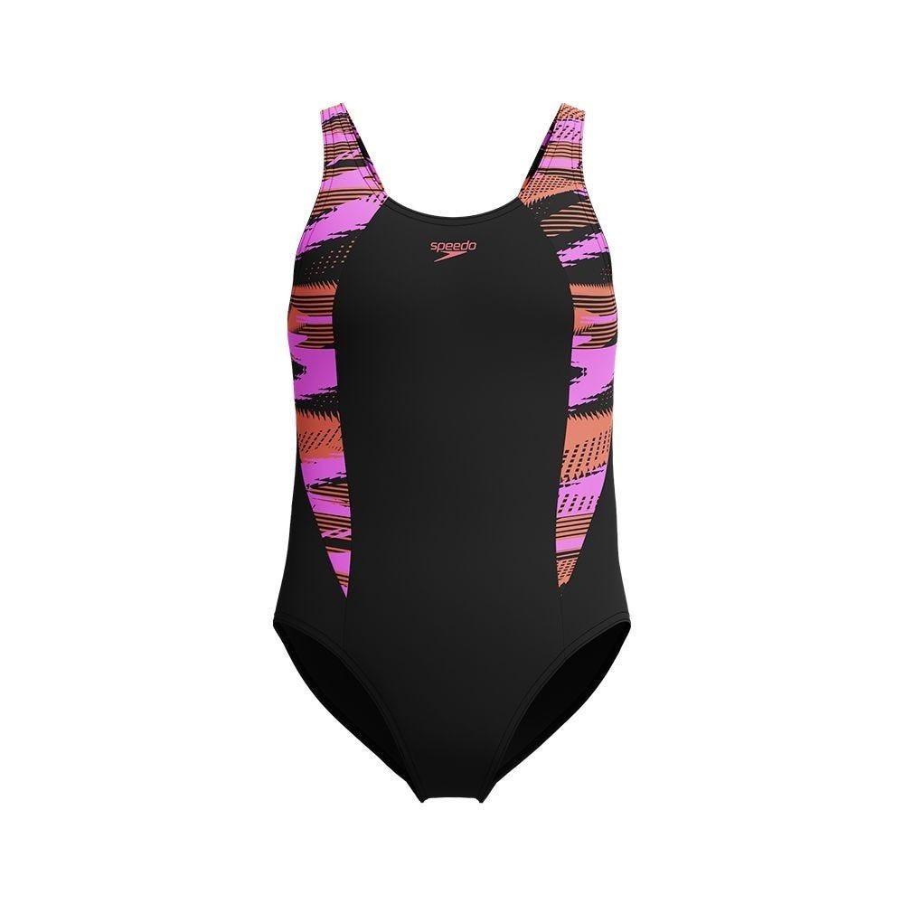 SPEEDO 女孩 運動連身泳裝HyperBoom Splice 黑/紫/橘 SD800372918290 【樂買網】-規格圖6