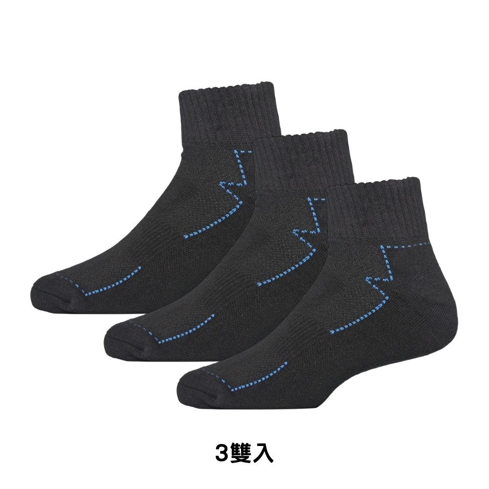 LOOPAL 中筒運動襪 25-28cm 3入 毛巾厚底 排汗散熱 LAMC10 【樂買網】-規格圖7