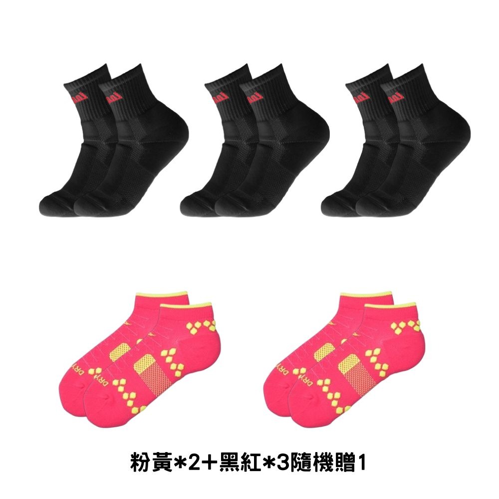 LOOPAL 女款運動機能踝襪 買五送一 21-24cm 彈性佳 緊密包覆 透氣 LAWC2113 【樂買網】-規格圖8