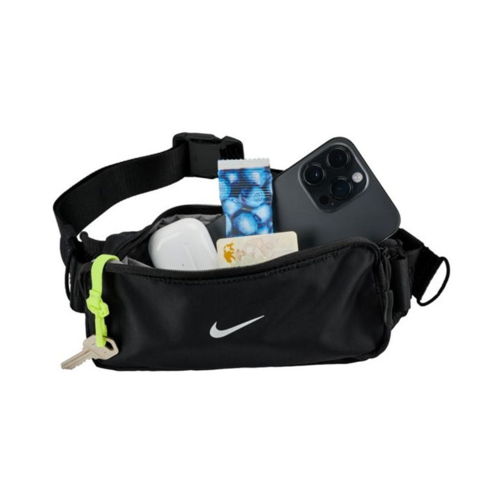 NIKE TEMPO 腰包 黑 可調式 素色 運動小包 反光設計 N1012419 25SS 【樂買網】-細節圖2