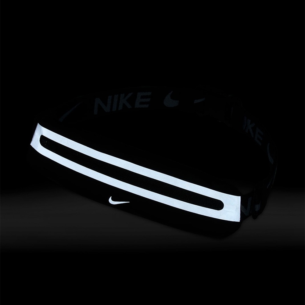 NIKE 運動腰包 4.0 黑銀 可調式 反光設計 跑步隨身包 N1012417082OS-細節圖2