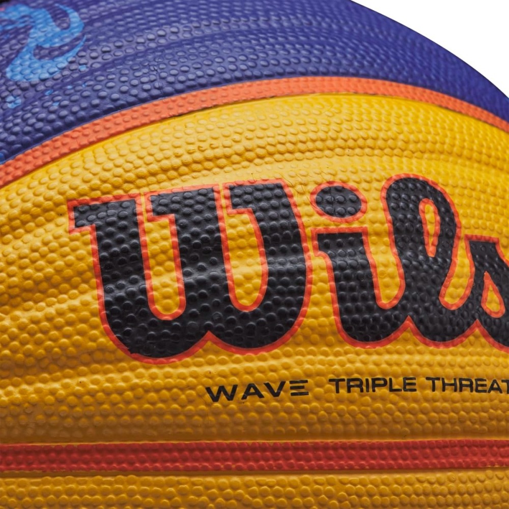WILSON FIBA 3X3 REPLICA 橡膠 6號籃球 黃藍  室外 WTB1033XB 25SS 【樂買網】-細節圖3
