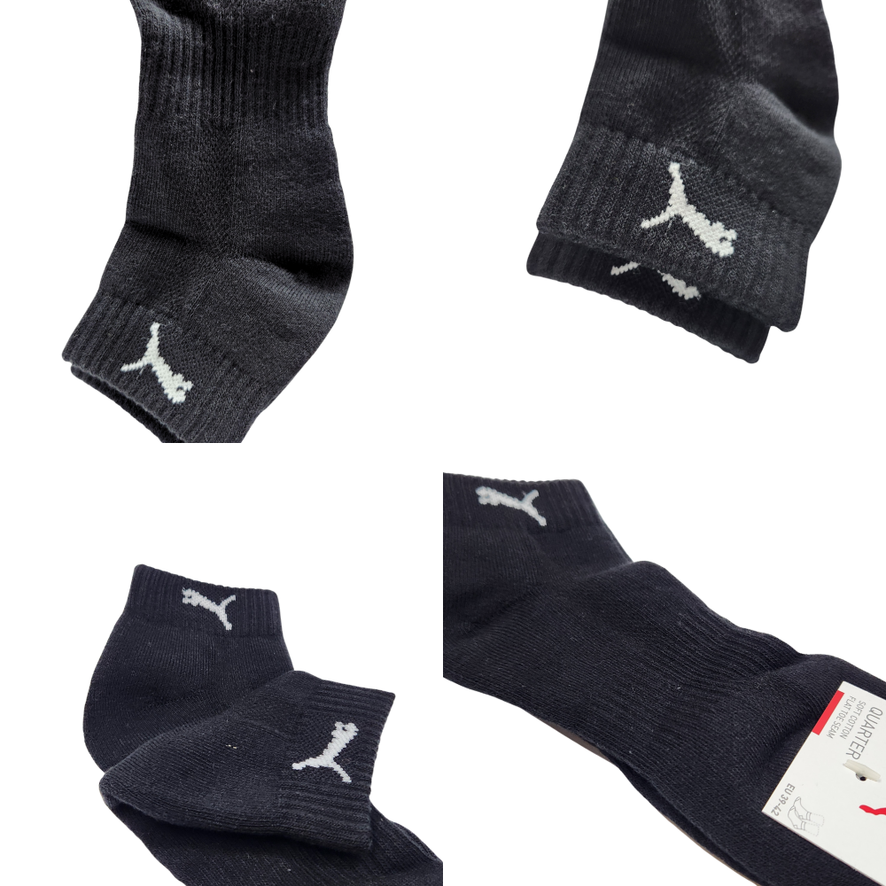 PUMA NOS素色跳豹 Logo厚底短襪 黑白 短襪 運動襪 潮流短襪 厚底襪 BB0987 【樂買網】-細節圖3