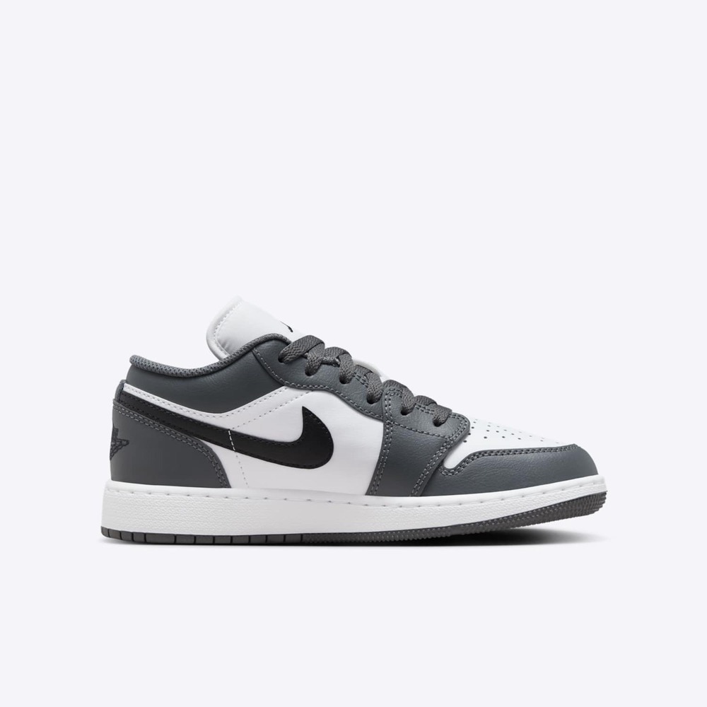 NIKE Air Jordan 1 Low GS 休閒鞋 23.5cm 大童 深灰白 553560-152-細節圖4