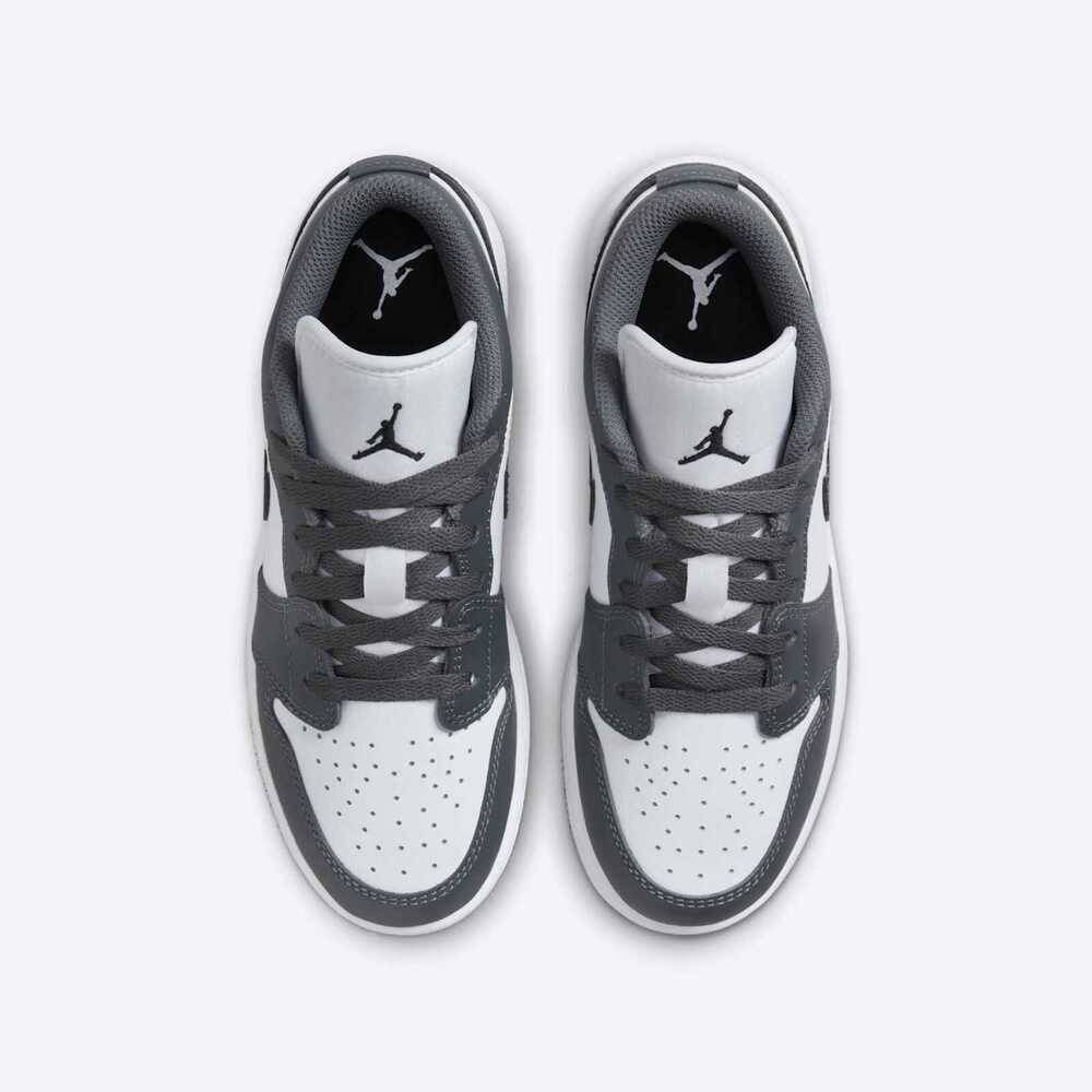 NIKE Air Jordan 1 Low GS 休閒鞋 23.5cm 大童 深灰白 553560-152-細節圖6