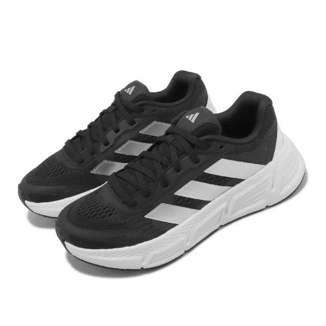 ADIDAS QUESTAR 2 W 女慢跑鞋 23cm 黑白銀 跑步鞋 路跑鞋 運動 IF2238-細節圖6