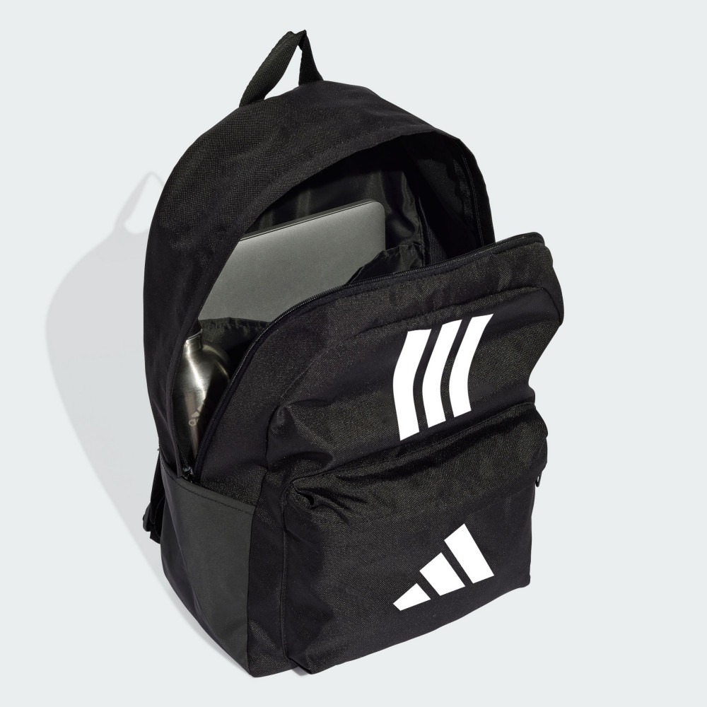ADIDAS 3-STRIPES 後背包 黑x大LOGO 雙肩後背包 背包 休閒包 JD9563-細節圖4