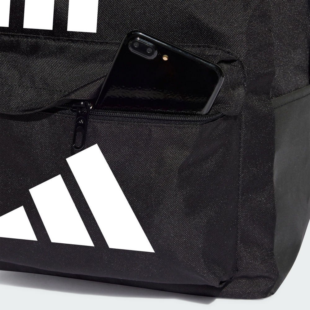 ADIDAS 3-STRIPES 後背包 黑x大LOGO 雙肩後背包 背包 休閒包 JD9563-細節圖6