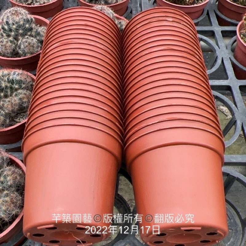 沅鈺農場   資材   3吋磚紅圓盆-細節圖2