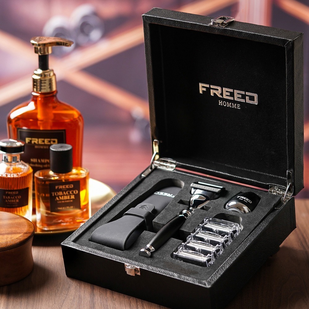 【FREED】尊爵四件組五刀式刮鬍刀禮盒 - 極致黑-規格圖7