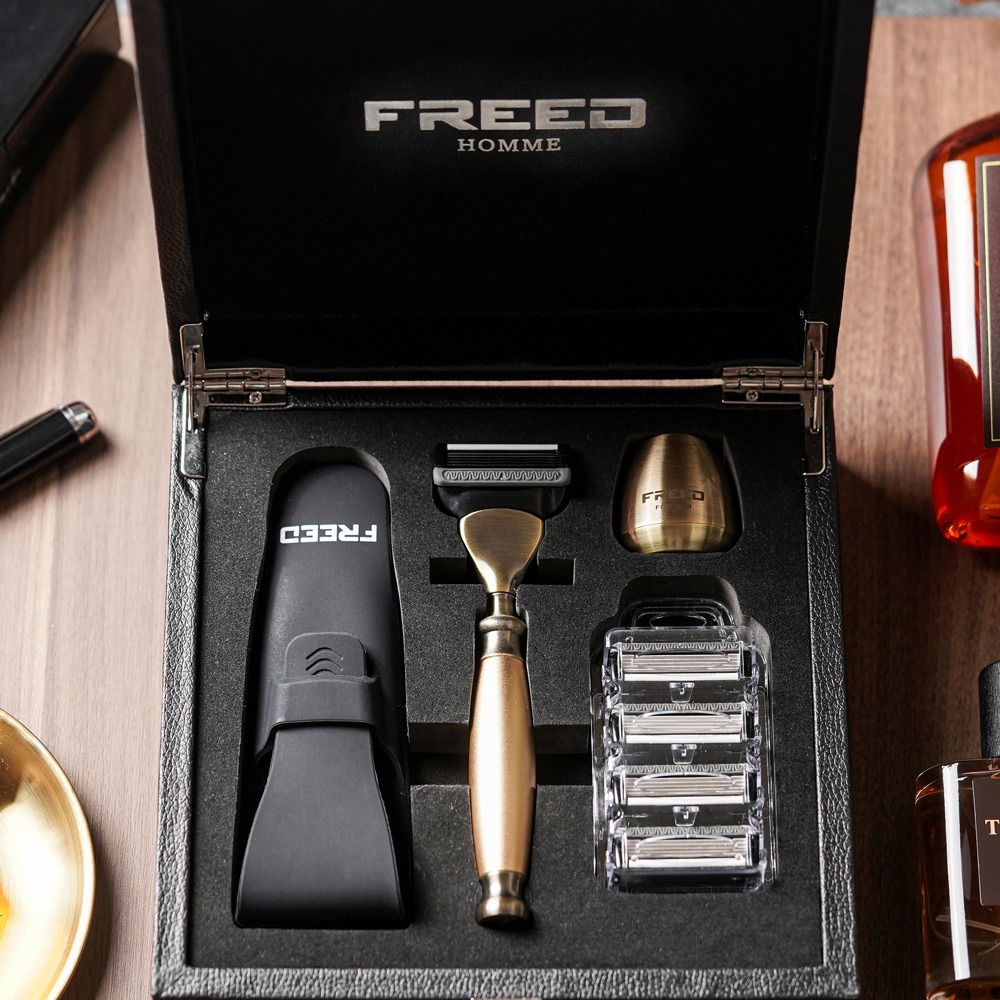 【FREED】古銅系列尊爵四件組五刀式刮鬍刀禮盒 - 阿波羅-細節圖7