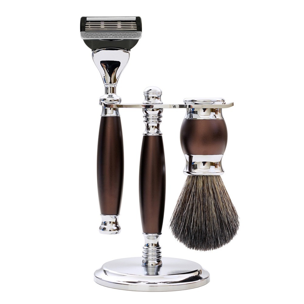 【FREED】五刀式刮鬍刀豪華禮盒四件組 - 馬鞍棕-細節圖9