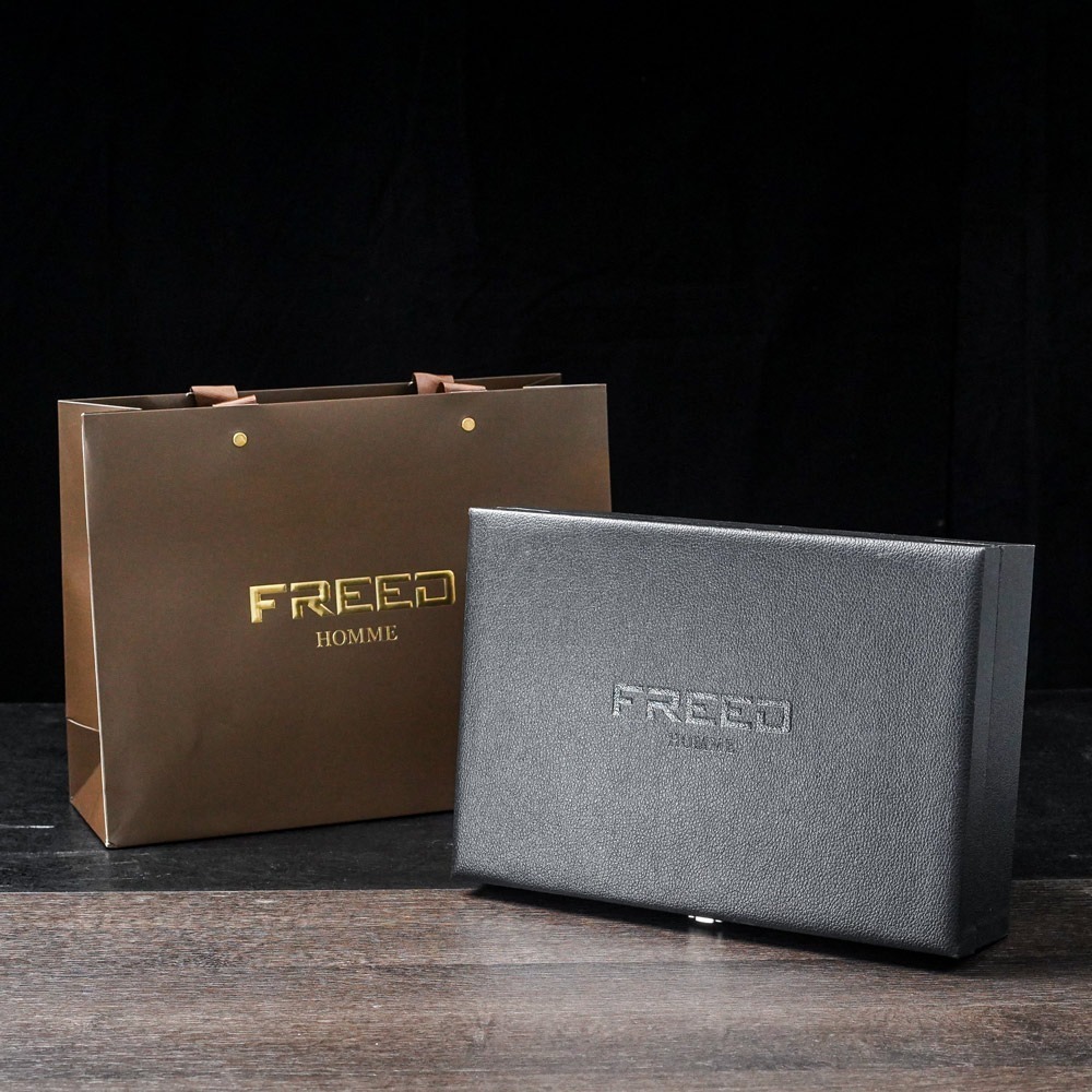 【FREED】五刀式 刮鬍刀豪華禮盒四件組 - 仿紫紅檀木-細節圖7