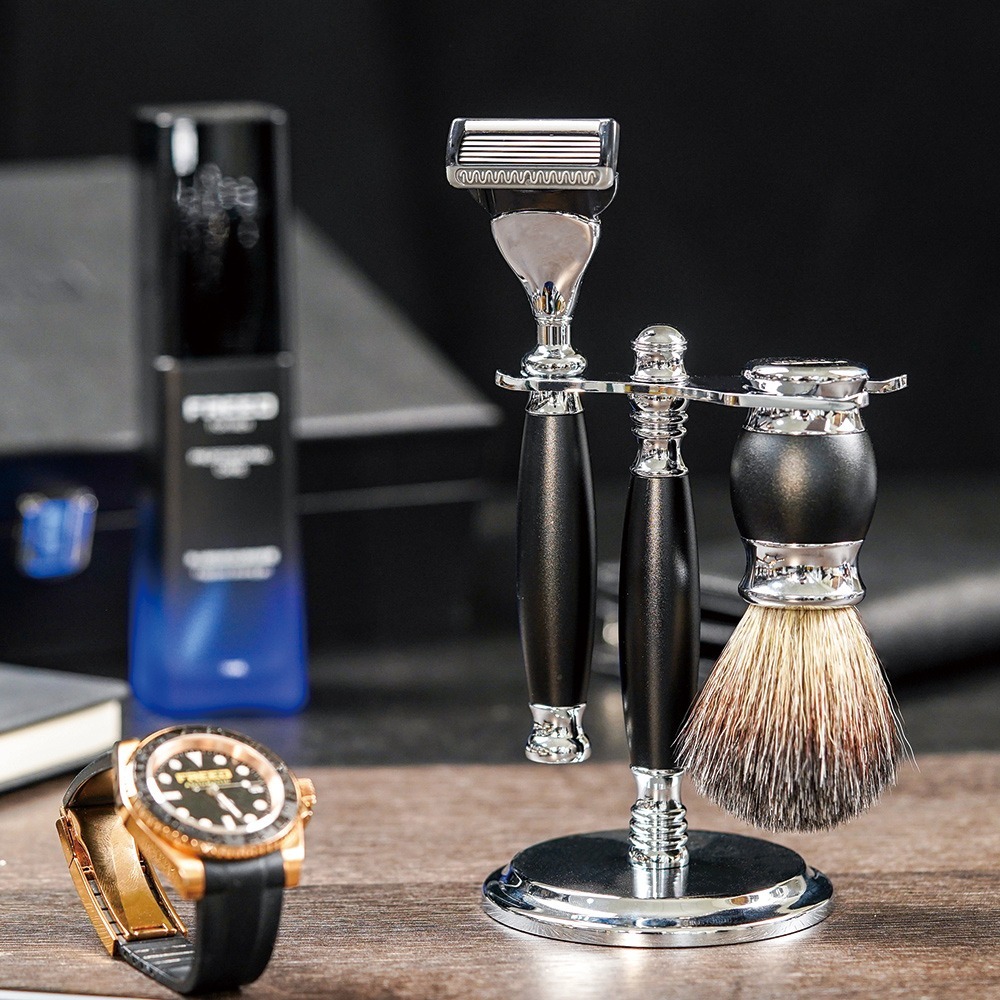 【FREED】五刀式刮鬍刀豪華禮盒四件組 - 極致黑-規格圖9