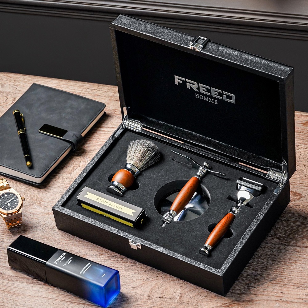 【FREED】五刀式刮鬍刀豪華禮盒四件組 - 多色可選-細節圖3