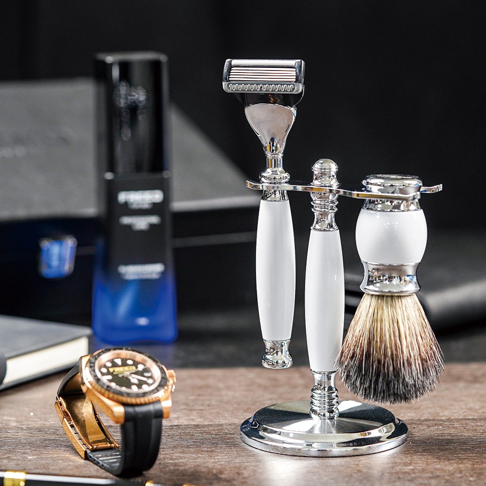 【FREED】兩週年特仕款-五刀式刮鬍刀豪華禮盒四件組 - 珍珠白-細節圖6