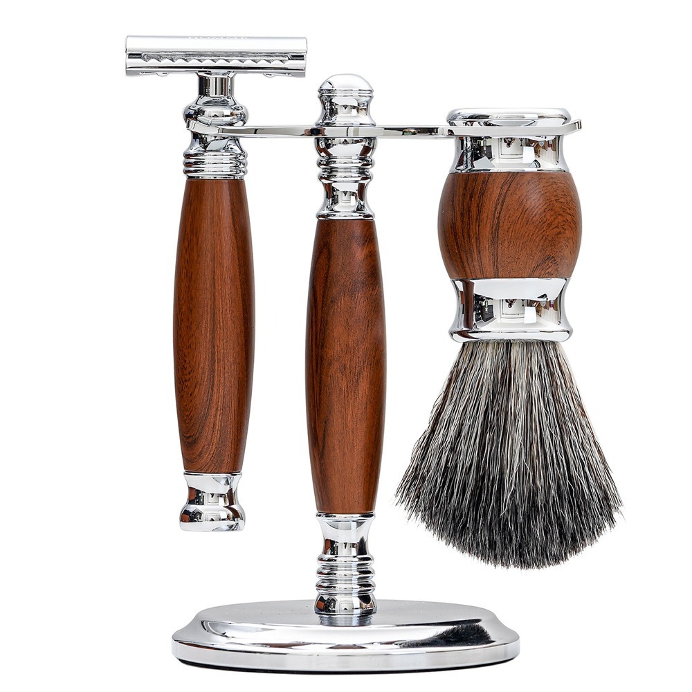 【FREED】豪華四件雙刃刮鬍刀禮盒- 仿胡桃木-細節圖10