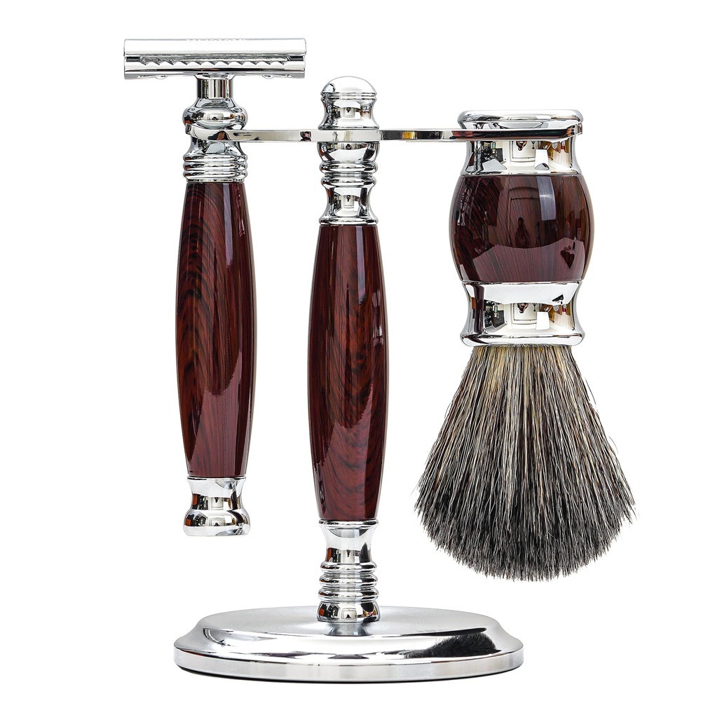 【FREED】豪華四件雙刃刮鬍刀禮盒- 仿紫紅檀木-細節圖10