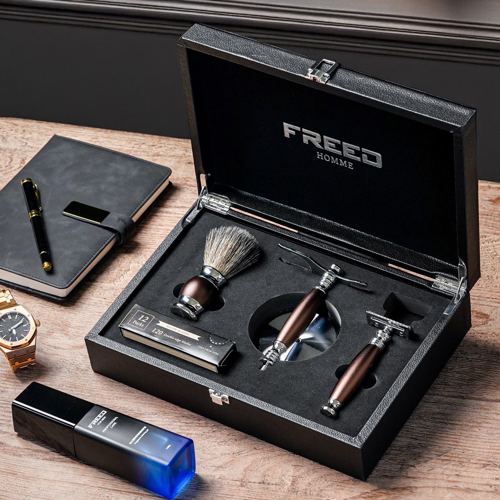 【FREED】豪華四件雙刃刮鬍刀禮盒- 馬鞍棕-規格圖10