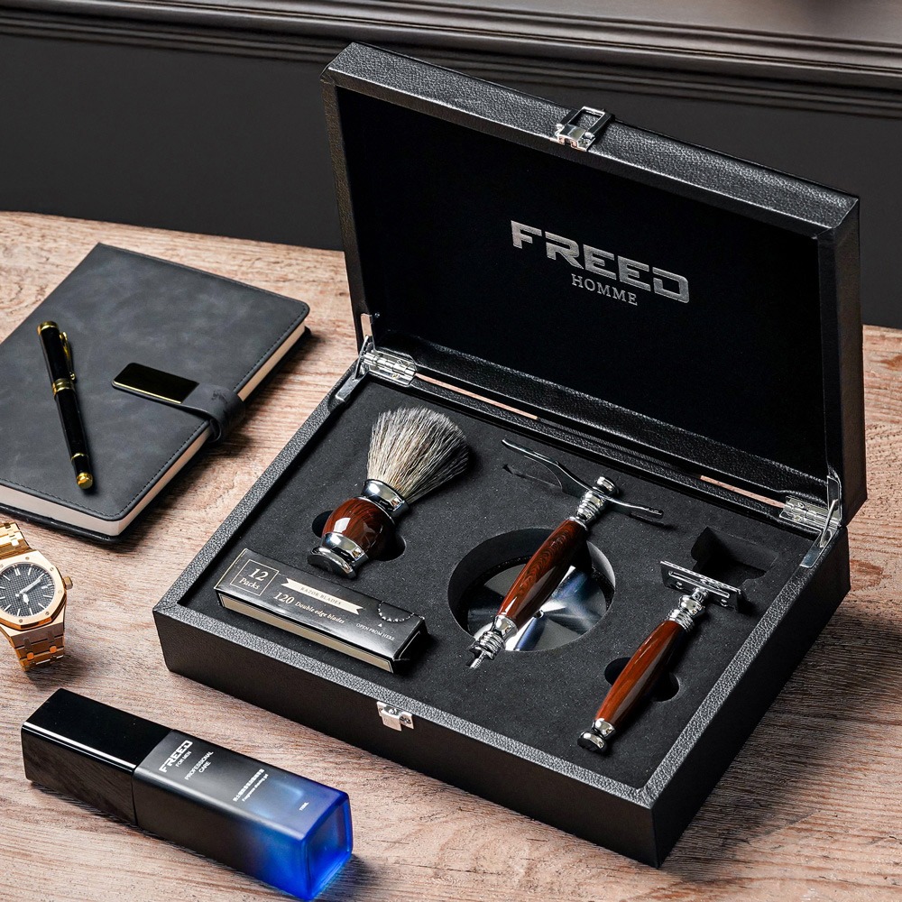 【FREED】豪華四件雙刃刮鬍刀禮盒- 多色可選-細節圖5
