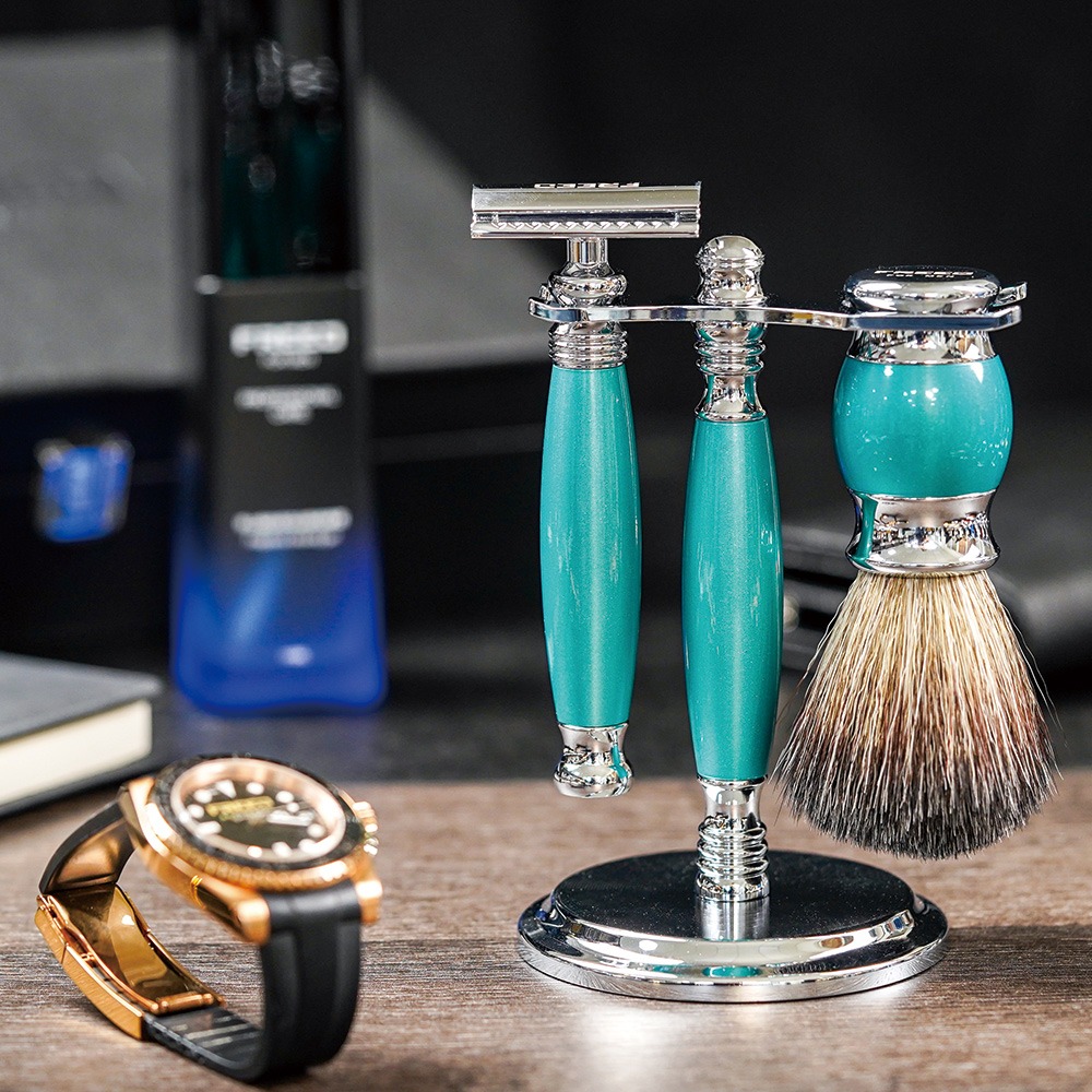 【FREED】兩週年特仕款】雙刃式刮鬍刀豪華禮盒四件組 - 湖水綠-規格圖9