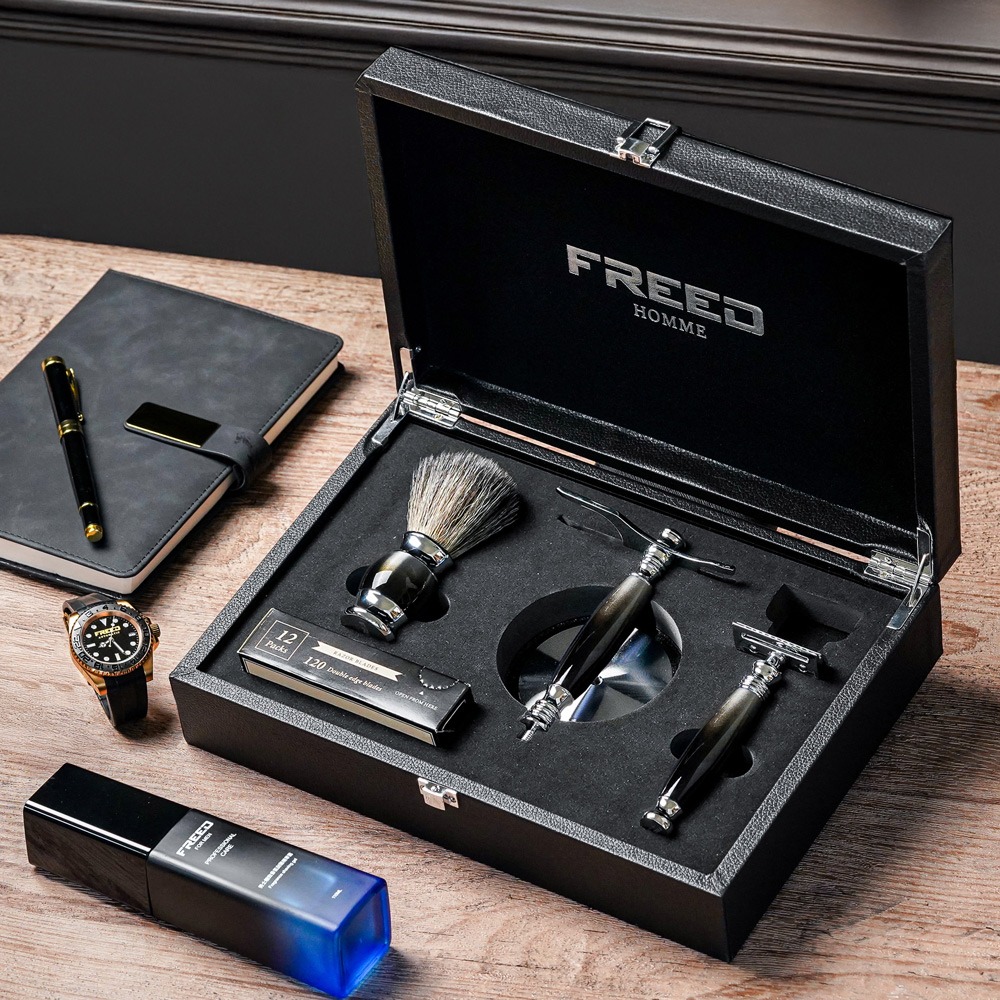 【FREED】一周年紀念款-豪華四件雙刃刮鬍刀禮盒 - 哈德斯-規格圖10