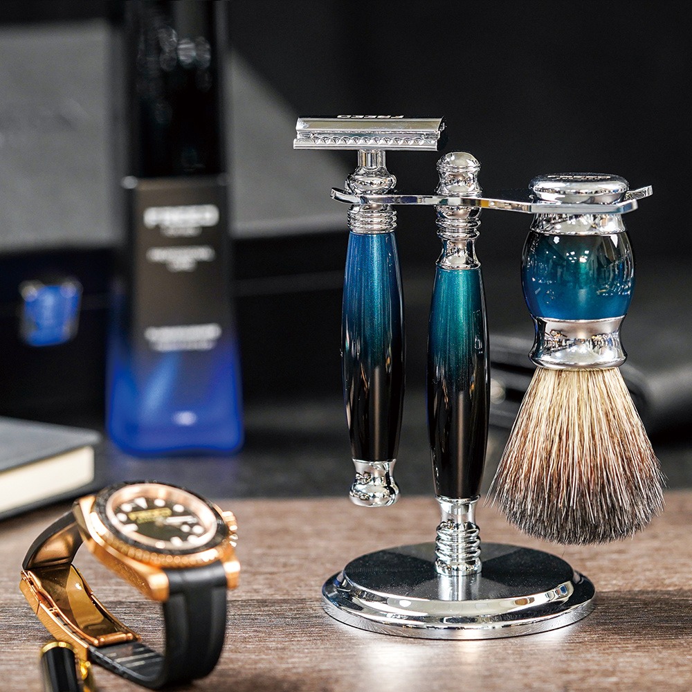 【FREED】一周年紀念款-豪華四件雙刃刮鬍刀禮盒 - 銀河藍-規格圖10